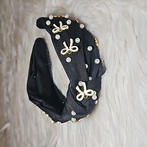 Bow & Pearl Headband - Midnight Energy